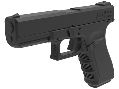 Pistolet en caoutchouc type Glock 17