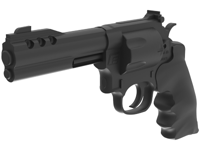 Revolver en caoutchouc type Smith & Wesson