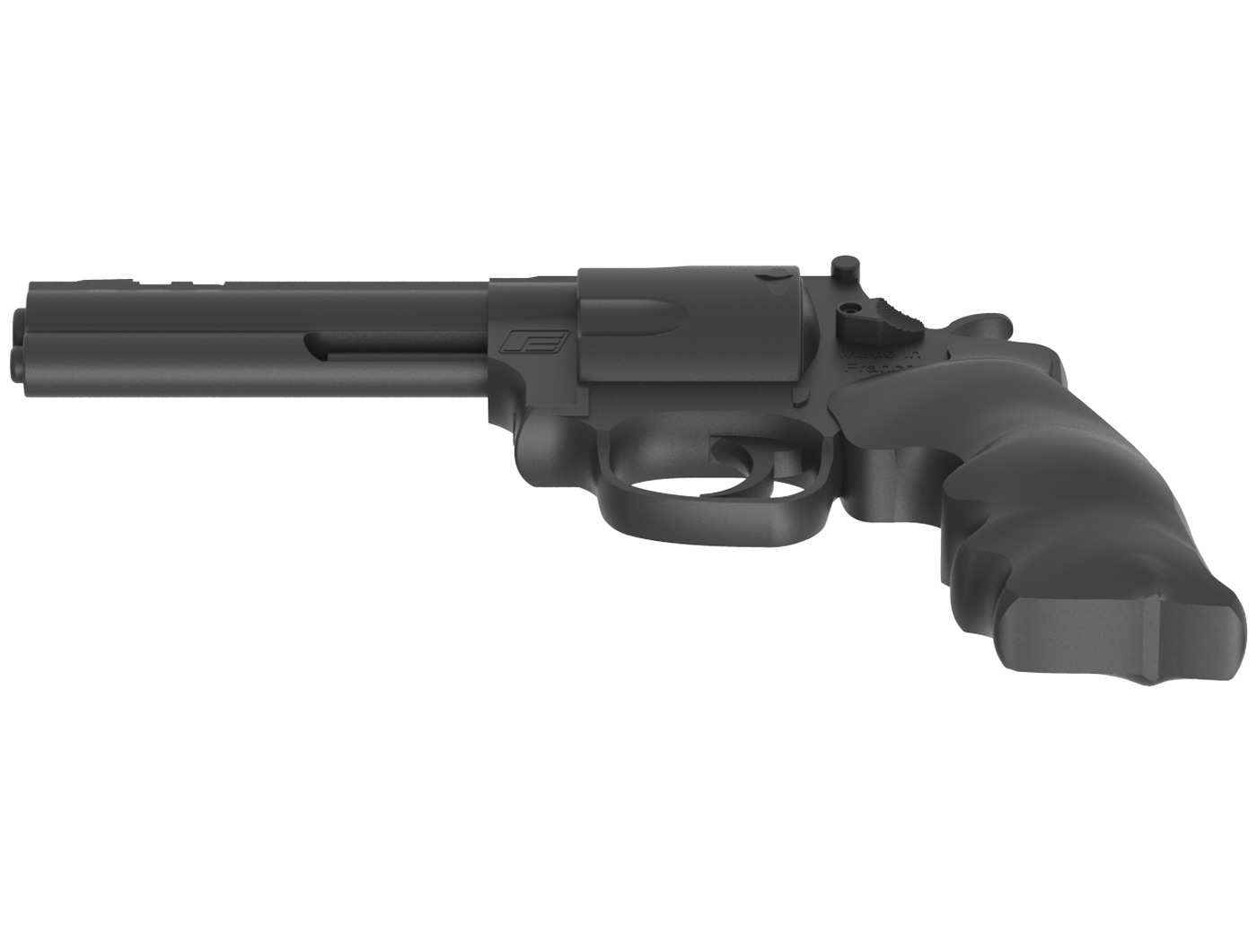 Revolver en caoutchouc type S&W noir - 1400